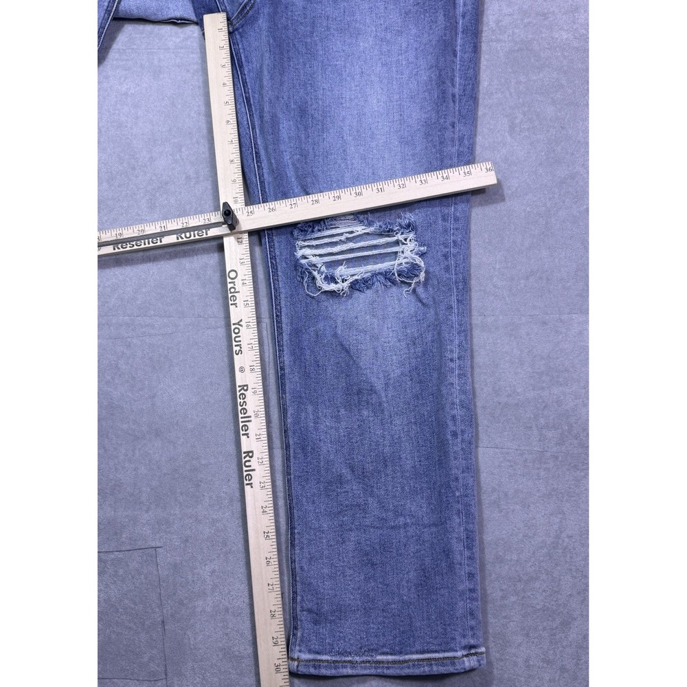 Judy Blue Jeans Womens 16W (34x30) Boyfriend Straight Slim Midrise Stretch USA - Picture 6 of 8